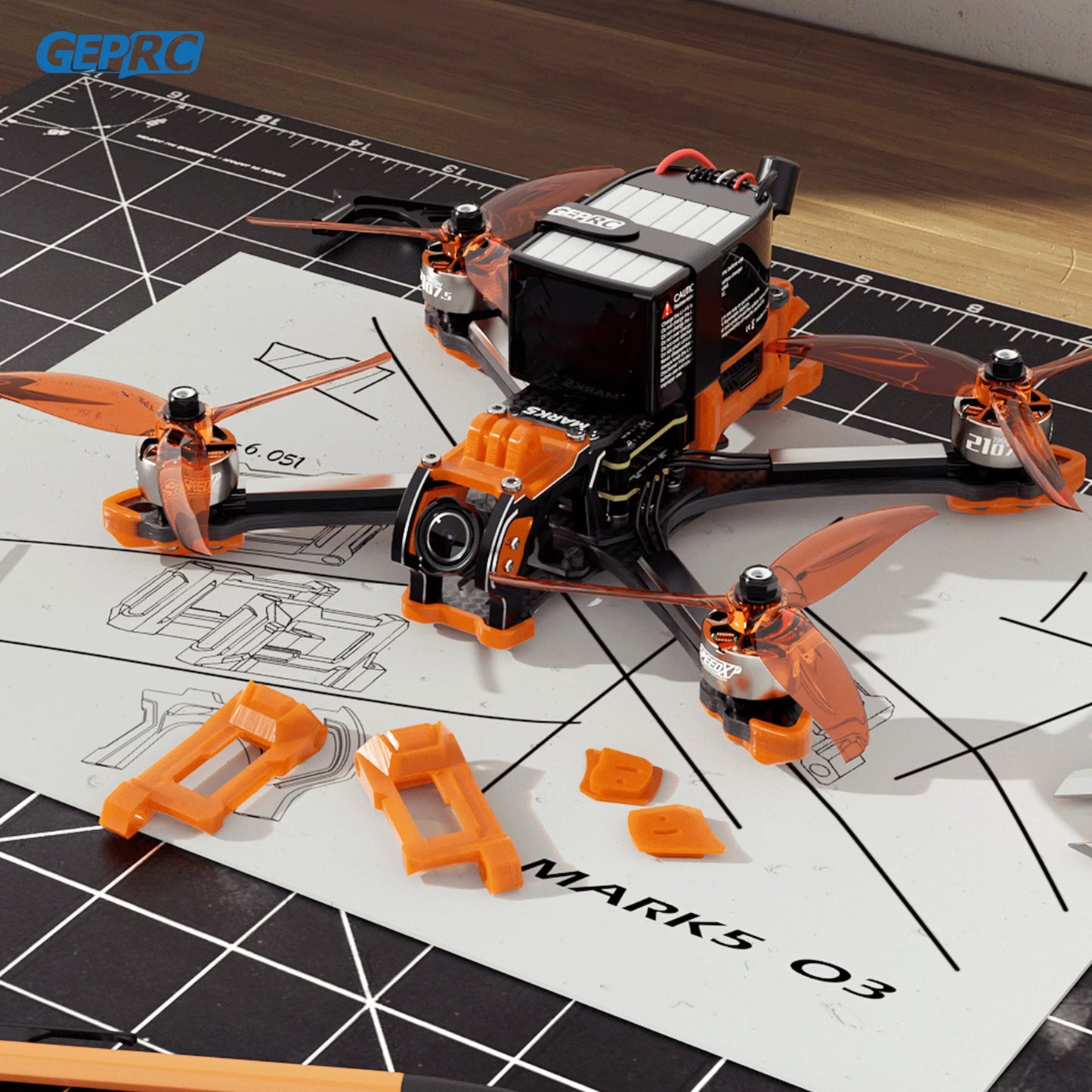 GEPRC MARK5 HD O3 Freestyle FPV Drone with 6S Power – Advanced Bluetooth-Enabled Quadcopter