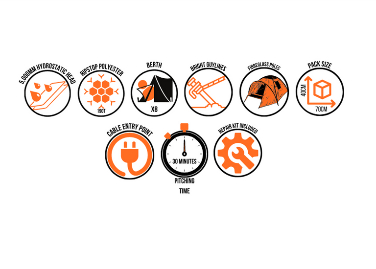 OLPRO Wichenford 3.0 8 Berth Tent